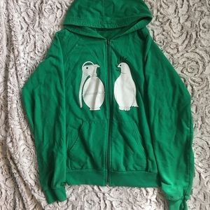 Bright green threadless brand graphic sweatshirt